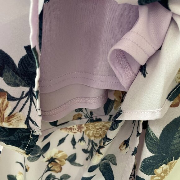 Altar'd State Womens Lavender Off The Shoulder Smocked Floral Maxi Romper Size S - Picture 7 of 11